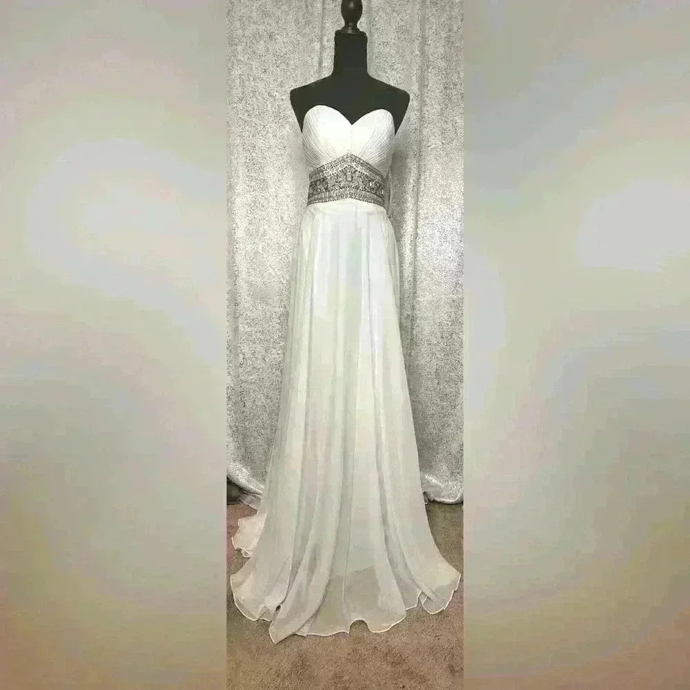 NWT Madison James White organza dress